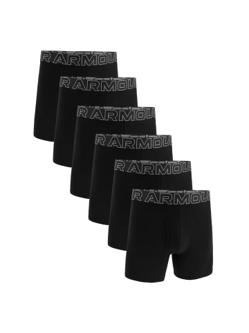 Under Armour Boxershort 6er Pack in Schwarz