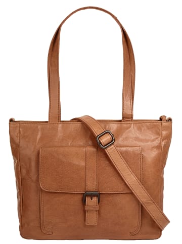 SPIKES & SPARROW Shopper echt Leder in cognac