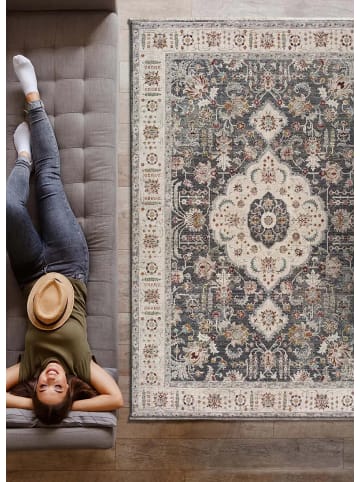 Atticgo Kurzflor-Teppich KESHAN in grau