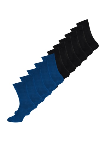 Nur Die  Basicsocken Baumwolle Business Socke Unifarben in royal / schwarz