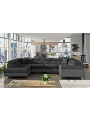 MF Design Lavin Recamiere Links in Dunkelgrau -  (L) 340 x (B) 340 x (H) 90 cm