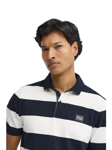 Polo Club Poloshirt in Blau-Ecru