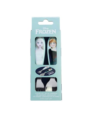 Disney Frozen Kinderbesteck Set 2-teilig – Löffel & Gabel mit Motivgriffen in Blau