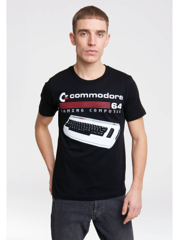 Logoshirt Printshirt Commodore 64 in schwarz