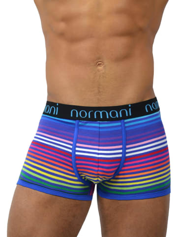 normani 6 Stück Retro Boxershorts aus Baumwolle in Rainbow Stripes