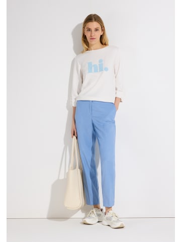 More & More supersoftes 3/4 Arm Sweatshirt, Perlenschrift in offwhite