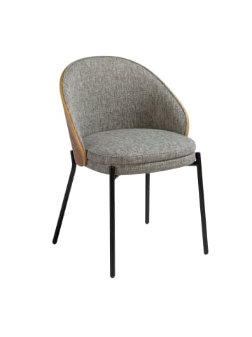 Angel Cerdá Stuhl 4115 in Grau/Walnuss/Schwarz – (B)54 x (H)75 x (T)54 cm