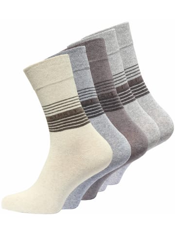 Cotton Prime® 10 Paar Baumwollsocken in Brauntöne