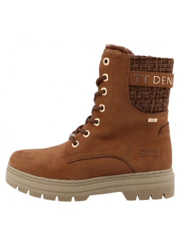 Tom Tailor Schnürstiefel  in Braun