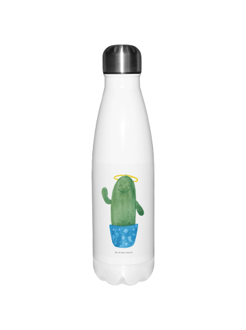 Mr. & Mrs. Panda Thermosflasche Kaktus Heilig ohne Spruch in Weiß