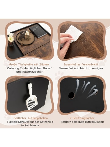 COSTWAY Katzenschrank in Schwarz