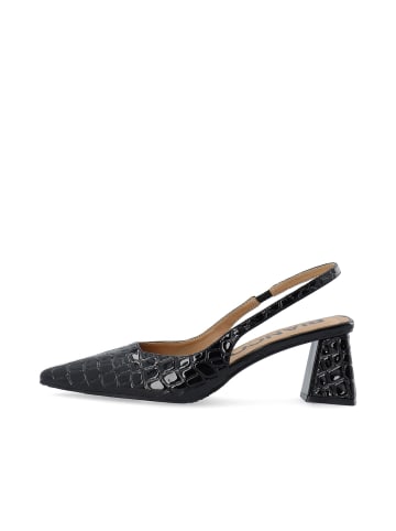 Bianco Slingbacks in BlackCrocoPatent