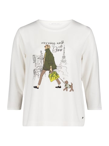 BETTY & CO Casual-Shirt mit Strass in Nature/Green