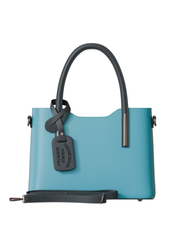 Kmisso Henkeltasche in Turchese/Nero