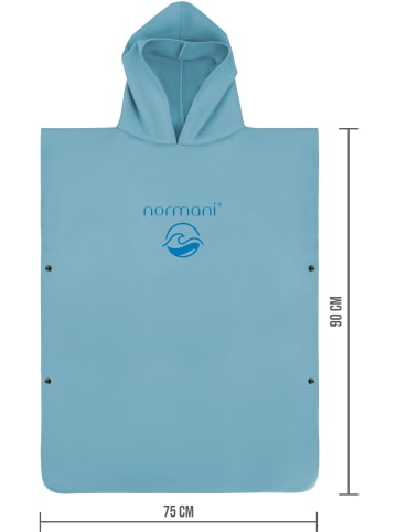 normani Kinder Mikrofaser Badeponcho 10-13 Jahre Camuy in Blau