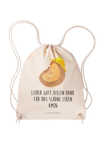 Mr. & Mrs. Panda Beutel Igel Beten mit Spruch in Creme