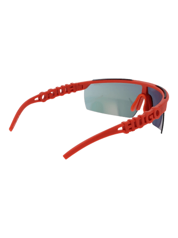 HUGO Männer Sonnenbrille Mono-Objektiv Rot