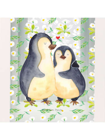 Mr. & Mrs. Panda Deko Laterne Pinguin umarmen ohne Spruch in Transparent