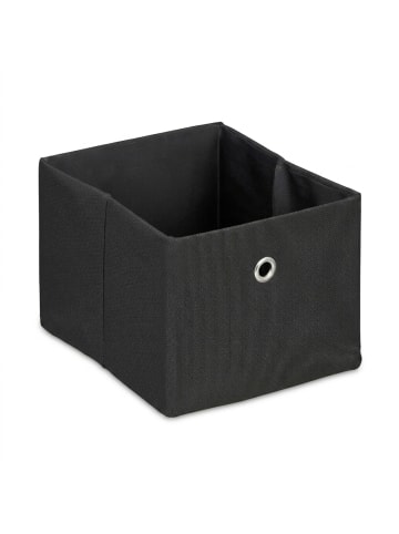 relaxdays 2 x Aufbewahrungsbox in Schwarz - (B)20,5 x (H)16 x (T)25 cm