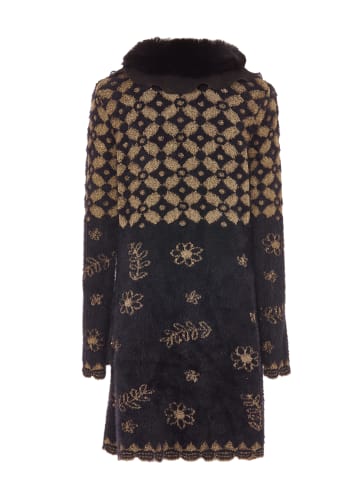 faina Damen Strickjacke in Schwarz Gold