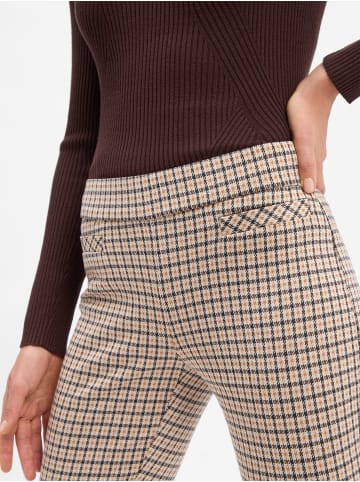 comma Stoffhose in beige braun