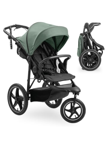 Hauck Buggy & Jogger Runner 3 (mit großen Luftreifen) - Jungle in gruen,schwarz