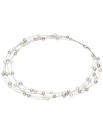 Valero Pearls Kette aus Sterling Silber mit Süßwasser-Zuchtperle in grau