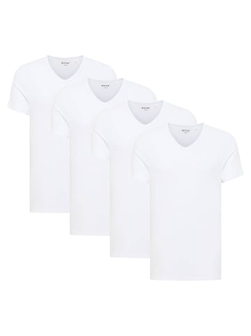 Mustang T-Shirt 4er Pack in Weiß