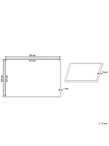 Beliani Canvas BIBBIENA in Bunt/Braun - (W) 93 x (H) 63 x (L) 5 cm Horizontal