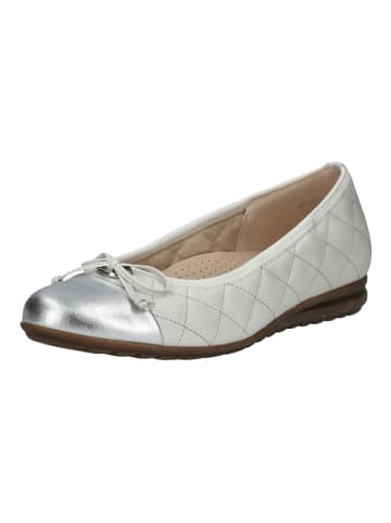 Gabor Ballerinas in Weiß/Silber
