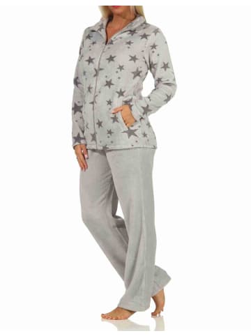 NORMANN Coralfleece Hausanzug Homewear Sternen - 58694 in grau