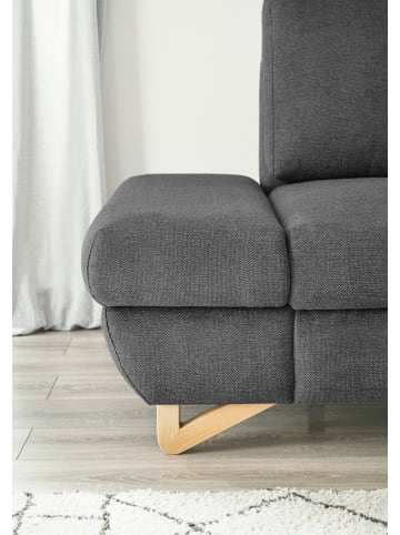 Furn.Design Ecksofa grau Struktur-Stoff, Wohnzimmer Sofa