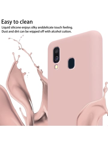 cadorabo Handykette für Samsung Galaxy A40 Hülle in LIQUID PINK