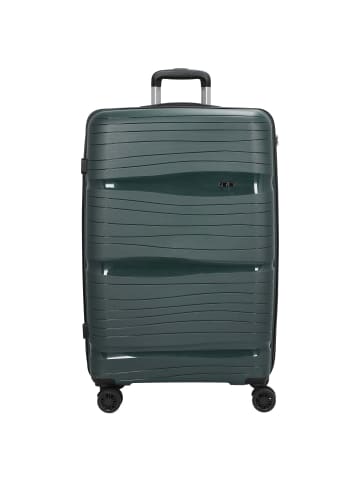 D&N Travel Line 4300 - 4-Rollen-Trolley L 76 cm (black) in dark green