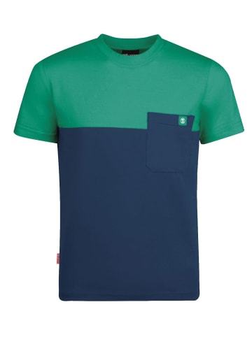 Trollkids T-Shirt "Bergen" in Marineblau/Pfeffergrün