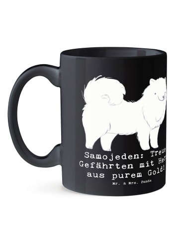 Mr. & Mrs. Panda Kaffeebecher Menschojede Herz mit Spruch in Schwarz