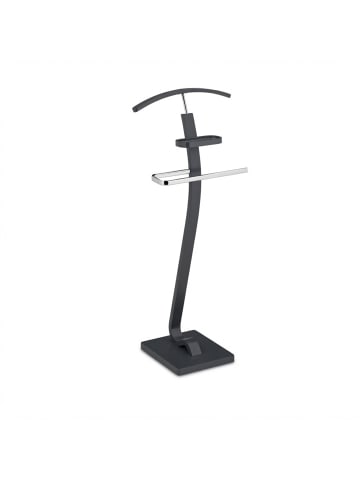 relaxdays Herrendiener in Grau/ Silber - (B)46 x (H)112 x (T)32 cm