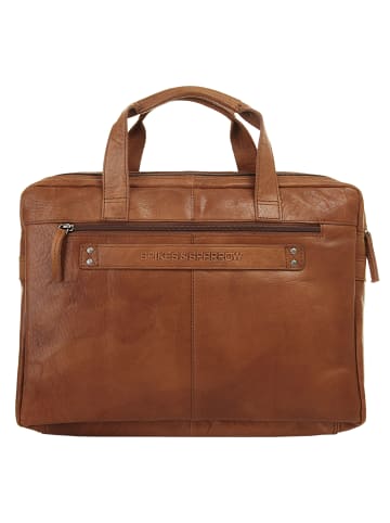 SPIKES & SPARROW Aktentasche echt Leder in cognac