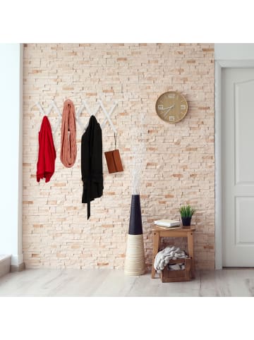 relaxdays Wandgarderobe in Weiß