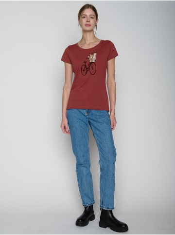 GreenBomb Loves Bike Cats Basket in Dusty Berry