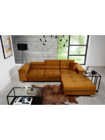 MF Design Ricky Recamiere Rechts in Senf -  (L) 205 x (B) 281 x (H) 88 cm