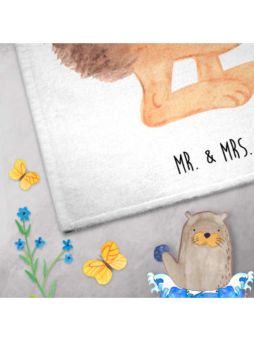 Mr. & Mrs. Panda Gästetuch Igel Kuchenstück ohne Spruch in Weiß