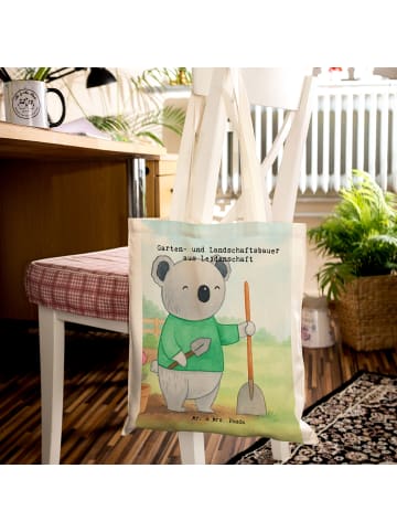 Mr. & Mrs. Panda Shopping Tasche Garten- und Landschaftsbauer Le... in Weiß