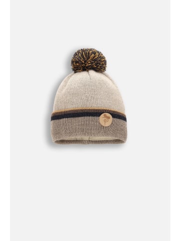 Coccodrillo Wintermütze mit Pompon in beige
