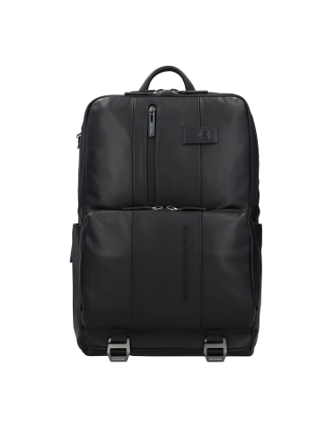 Piquadro Urban Air Rucksack Leder 44 cm Laptopfach in black