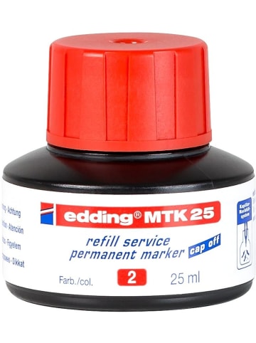 edding Nachfülltinte edding MTK 25 refill service für edding Permanentmarker 25ml rot