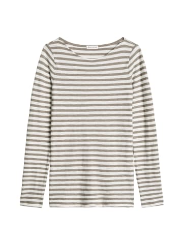 Marc O'Polo Gestreiftes Longsleeve regular in Medium Grey