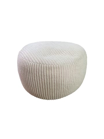 relaxdays Pouf in Beige - (H)35 x Ø 50 cm