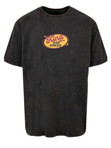 F4NT4STIC Oversize T-Shirt King of Dad Jokes Witziges Vatertagsmotiv in schwarz
