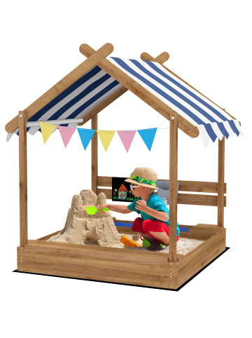 Outsunny Sandkasten 124L x 116B x 146H cm